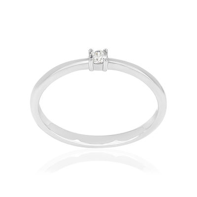 Bague argent 925 et zirconias - vue 1