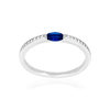 Bague argent 925 pierres imitation et zirconias - vue V1