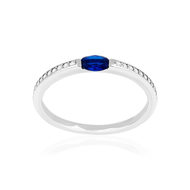 Bague argent 925 pierres imitation et zirconias