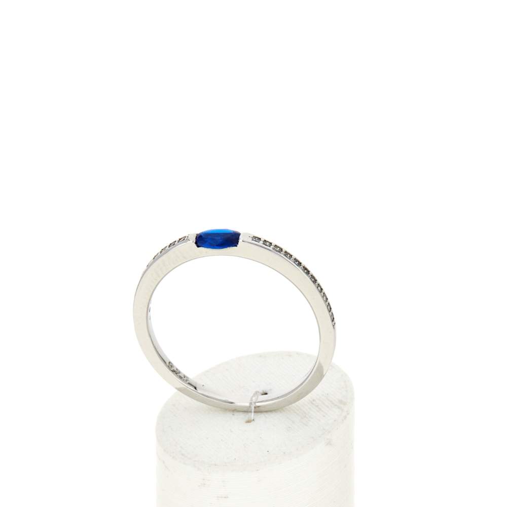 Bague argent 925 pierres imitation et zirconias - vue 2