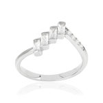 Bague argent 925 et zirconias - vue 1
