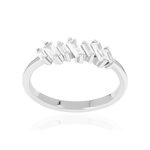Bague argent 925 et zirconias - vue 1