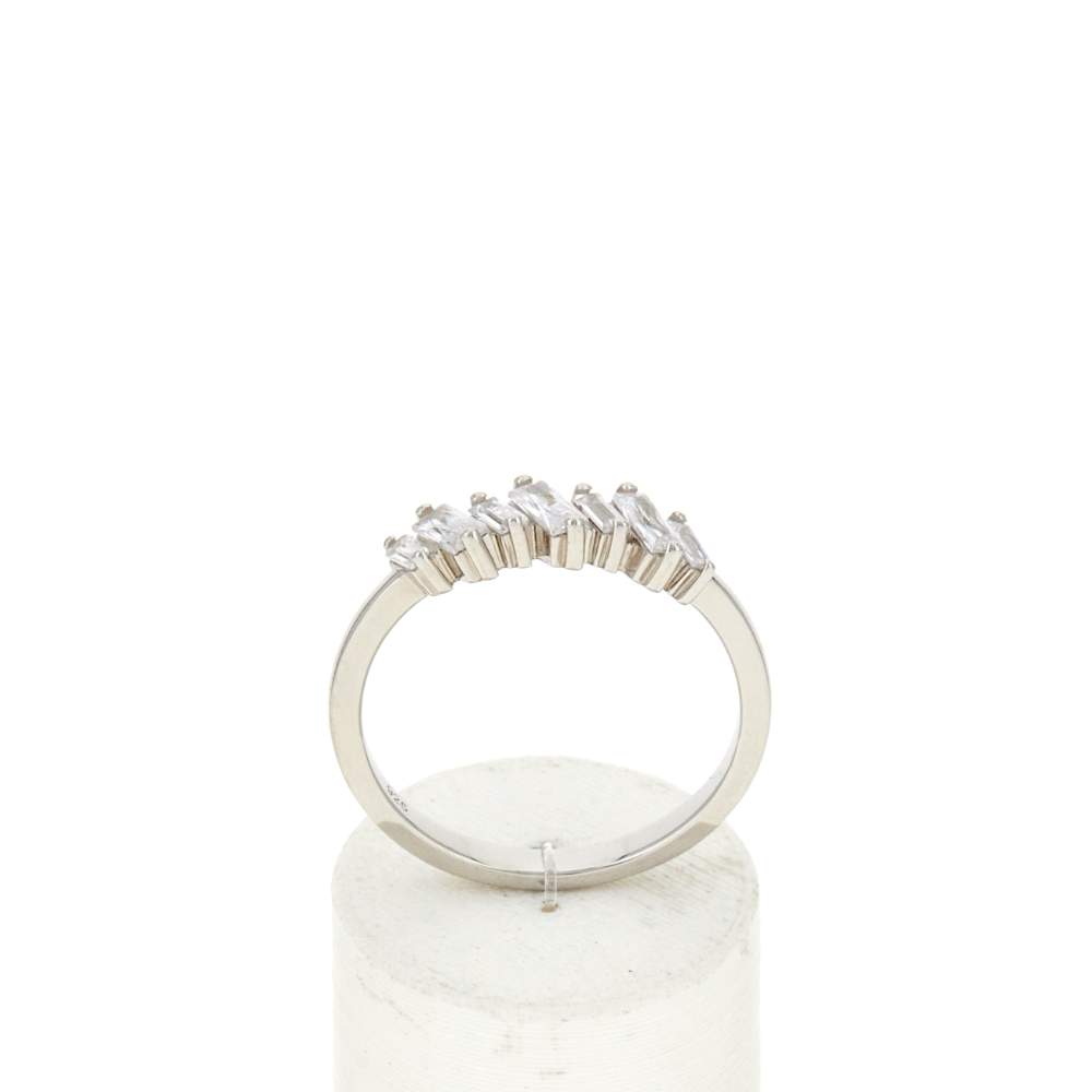 Bague argent 925 et zirconias - vue 1