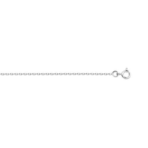 Chaine maille forçat or 750 blanc 50 cm