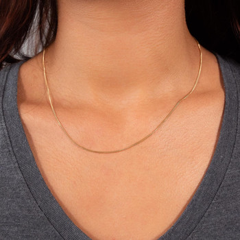 Chaîne or 750 jaune maille gourmette 45 cm