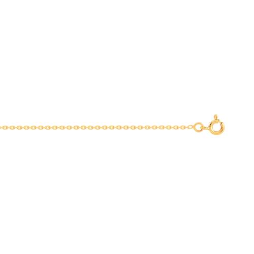 Chaine or 750 jaune maille forçat 40 cm