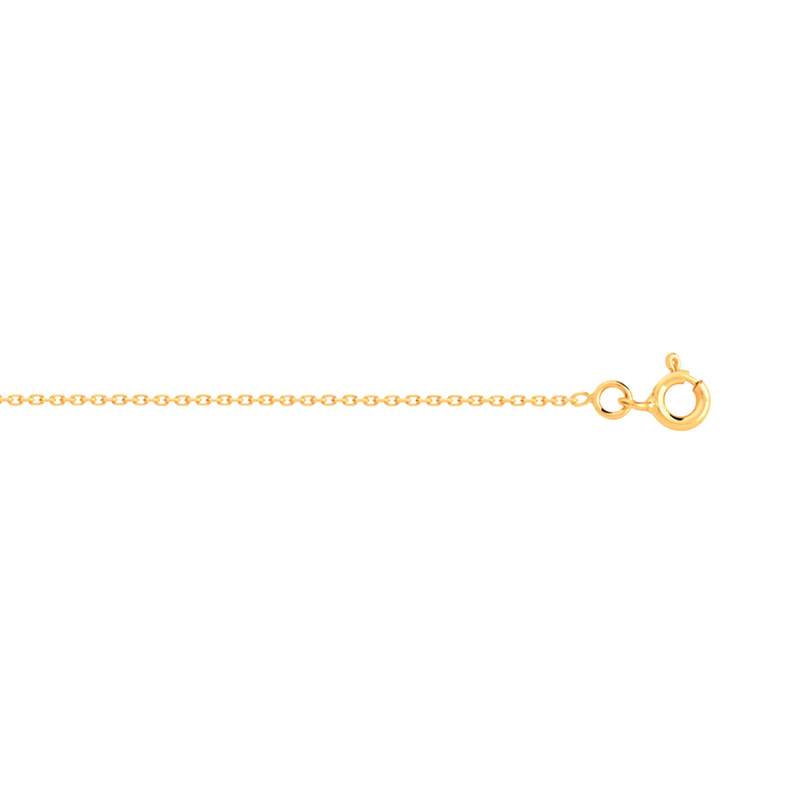 Chaine or 750 jaune maille forçat 40 cm - vue D1