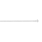 Chaine maille forcat or 750 blanc 45 cm - vue 1