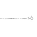 Chaine maille forcat or 750 blanc 45 cm - vue D1