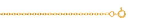 Chaîne or 750 jaune maille forçat 45 cm