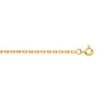 Chaîne or 750 jaune maille forçat 45 cm - vue D1