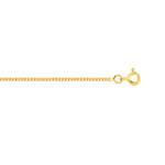 Chaine or 750 jaune maille gourmette 40 cm - vue D1