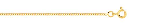 Chaine or 750 jaune maille gourmette 45 cm