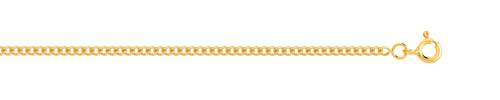 Chaîne maille gourmette or 750 jaune 45 cm - vue 1