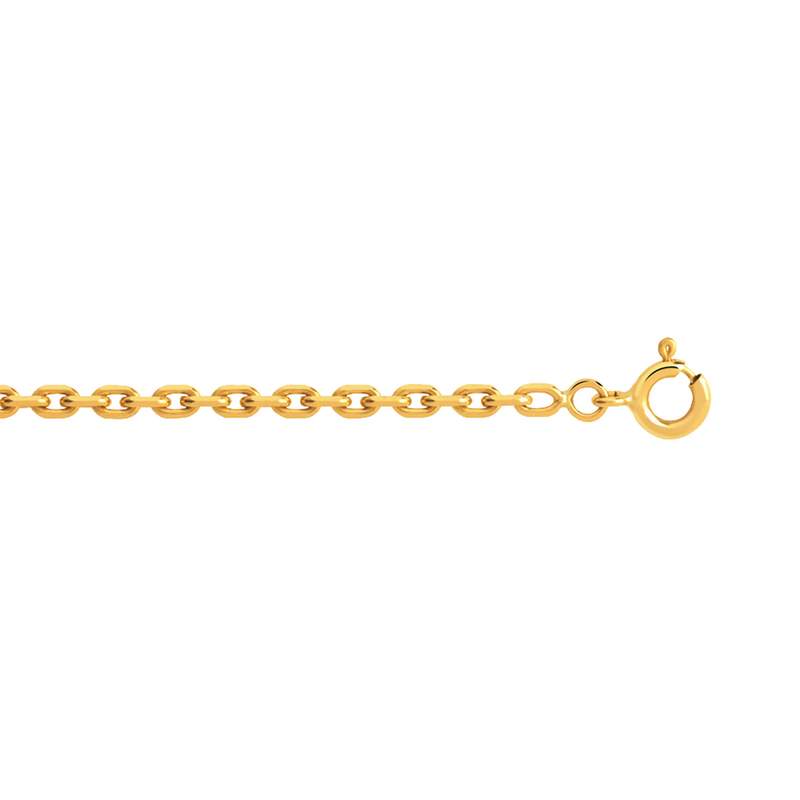 750 yellow gold forçat chain 45 cm - view D1