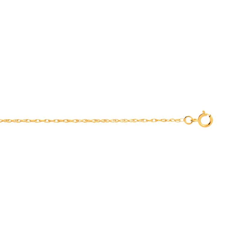 Chaîne or 750 jaune maille torsadée 50 cm - vue 1