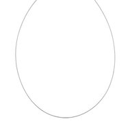 Collier maille oméga or 750 blanc 42 cm