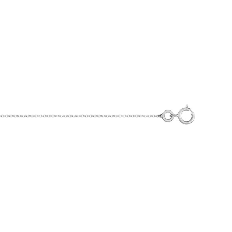 Chaîne or 750 blanc maille forçat 40 cm - vue D1
