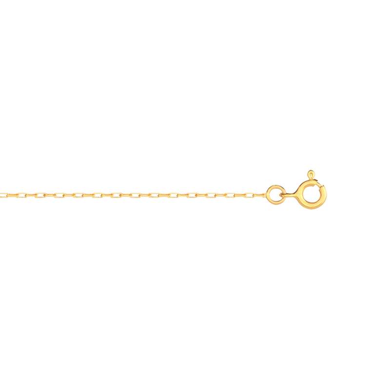 Chaîne or 750 jaune maille forçat 40 cm - vue D1