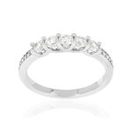 Bague argent 925 et zirconias - vue 1