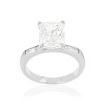 Bague argent 925 et zirconias - vue 1