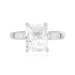 Bague argent 925 et zirconias - vue 3