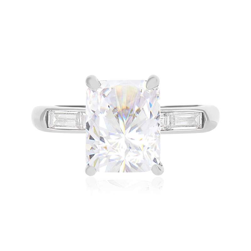 Bague argent 925 et zirconias - vue 3