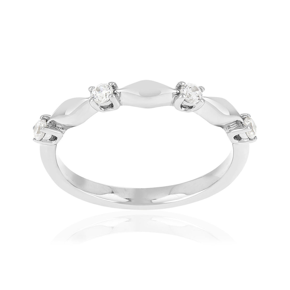 Bague argent 925 et zirconias