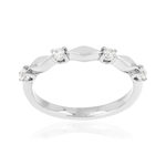 Bague argent 925 et zirconias - vue 1