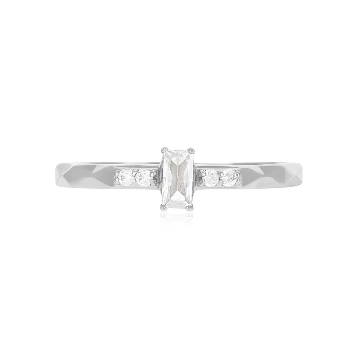 Bague argent 925 et zirconias - vue 3