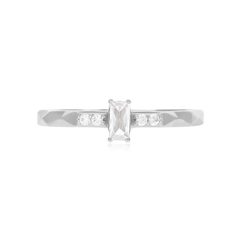 Bague argent 925 et zirconias - vue 3
