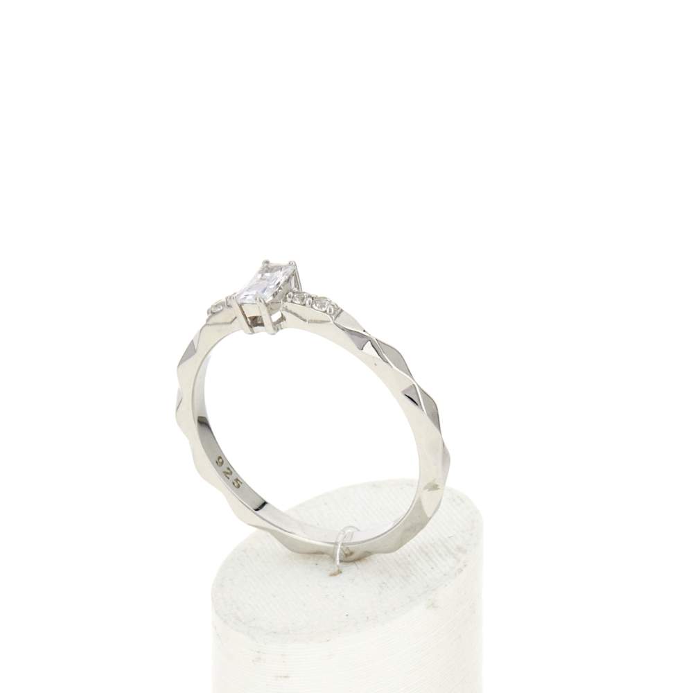 Bague argent 925 et zirconias - vue 3