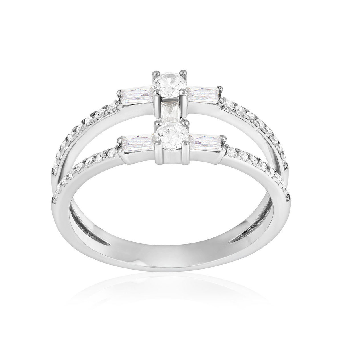 Bague argent 925 et zirconias