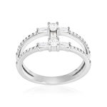 Bague argent 925 et zirconias - vue 1