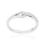 Bague argent 925 et zirconias - vue 1