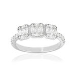 Bague argent 925 et zirconias - vue 1