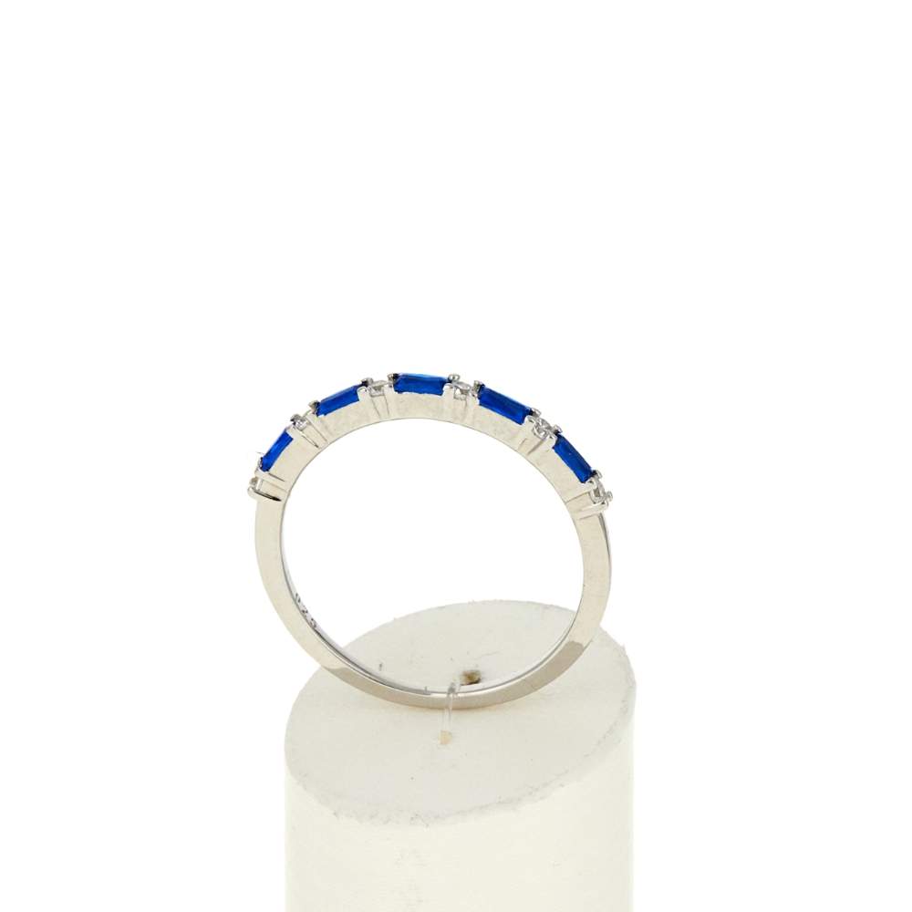 Bague argent 925 pierres imitation et zirconias - vue 2