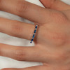 Bague argent 925 pierres imitation et zirconias - vue Vporté 1