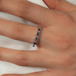 Bague argent 925 pierres imitation et zirconias - vue porté 1