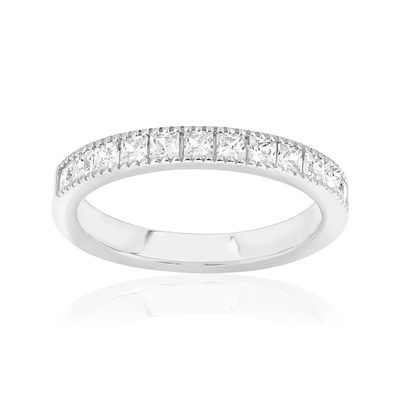 Bague argent 925 et zirconias - vue 1