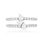 Bague argent 925 et zirconias - vue 3