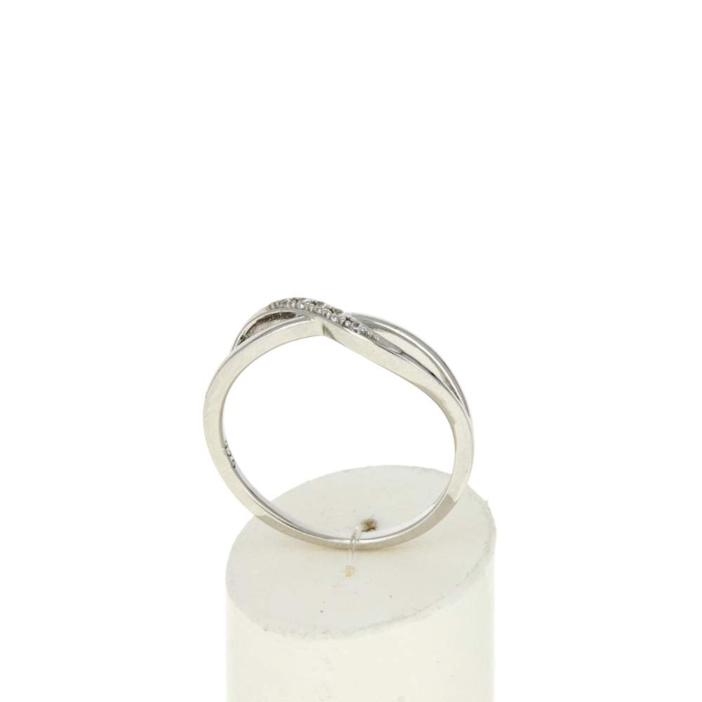 Bague argent 925 et zirconias - vue 2