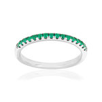 Bague argent 925 et zirconias - vue 1