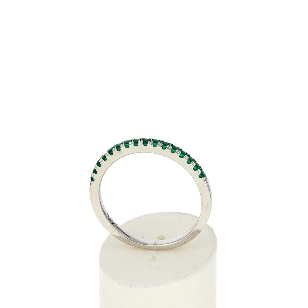 Bague argent 925 et zirconias - vue 2