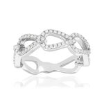 Bague argent 925 et zirconias - vue 1