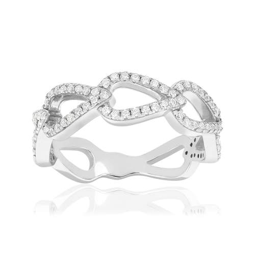 Bague argent 925 et zirconias