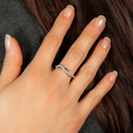 Bague argent 925 et zirconias - vue porté 1