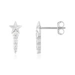 Boucles d'oreilles argent 925 et zirconias - vue 1