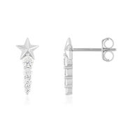 Boucles d'oreilles argent 925 et zirconias