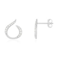 Boucles d'oreilles argent 925 et zirconias